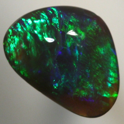 SOLID BLACK CRYSTAL OPAL Bright and strong forest green 